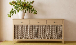 Isabelle Console Table Brown Gingham