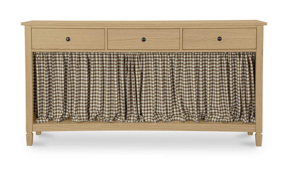 Isabelle Console Table Brown Gingham