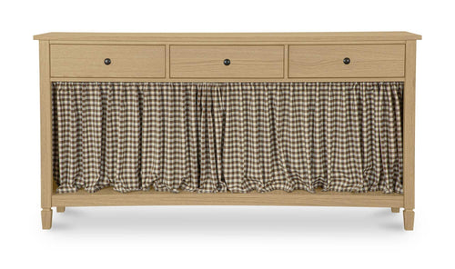 Isabelle Console Table Brown Gingham