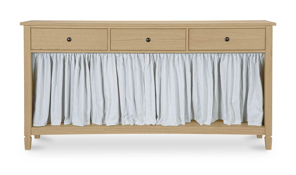 Isabelle Console Table Light Blue Stripe