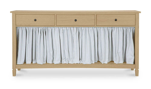 Isabelle Console Table Light Blue Stripe