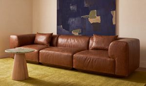 Goodwin Modular Sofa Dark Brown Leather