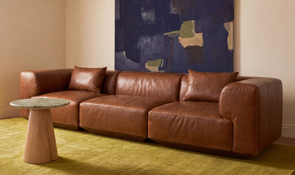 Goodwin Modular Sofa Dark Brown Leather