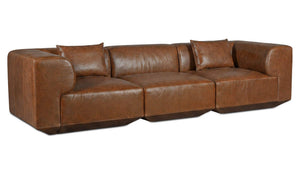 Goodwin Modular Sofa Dark Brown Leather