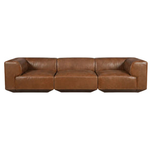 Goodwin Modular Sofa Dark Brown Leather