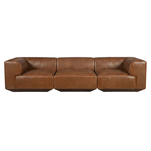 Goodwin Modular Sofa Dark Brown Leather