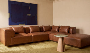 Goodwin Dream Modular Sectional Dark Brown Leather