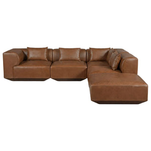 Goodwin Dream Modular Sectional Dark Brown Leather