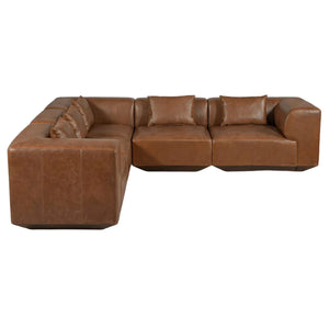 Goodwin Classic L Modular Sectional Dark Brown Leather