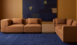 Goodwin Classic L Modular Sectional Cognac With Side Table