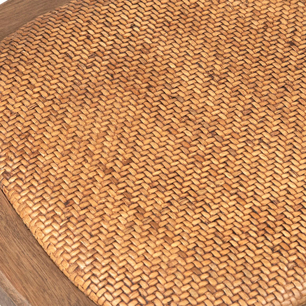Oak Wood Frame and Rattan Dining Chair