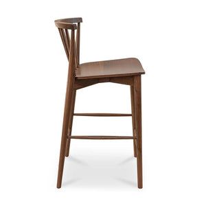 Walnut Spindle-Back Counter Stool