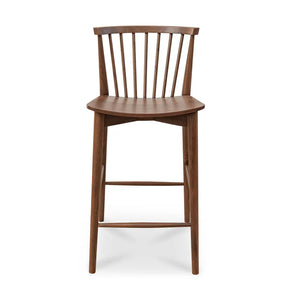 Walnut Spindle-Back Counter Stool