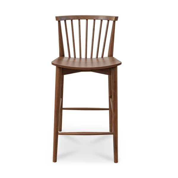 Walnut Spindle-Back Counter Stool