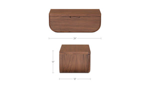 Hettie Floating Nightstand Dark Brown