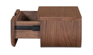 Hettie Floating Nightstand Dark Brown
