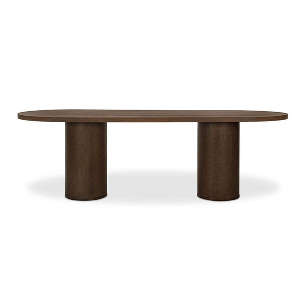 Fenwick Oval Dining Table Dark Brown