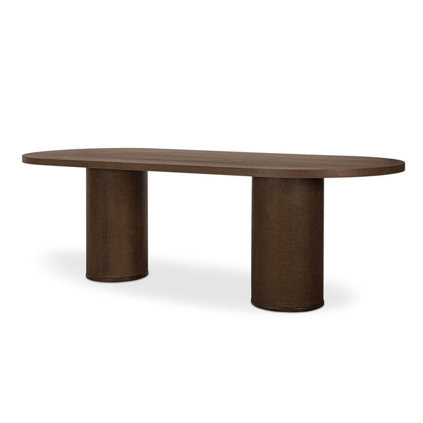 Fenwick Oval Dining Table Dark Brown
