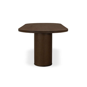 Fenwick Oval Dining Table Dark Brown