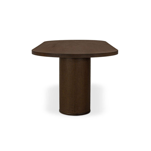 Fenwick Oval Dining Table Dark Brown
