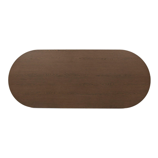 Fenwick Oval Dining Table Dark Brown