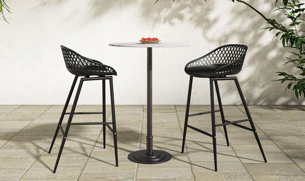 Tori Outdoor Bar Table White Marble