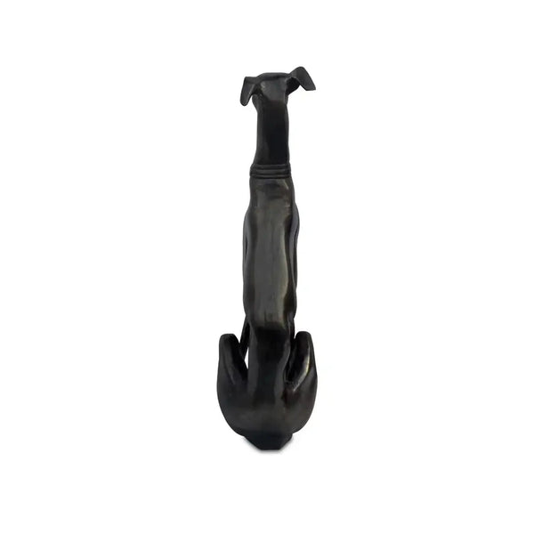 Black Cast Aluminum Dog Sculpture