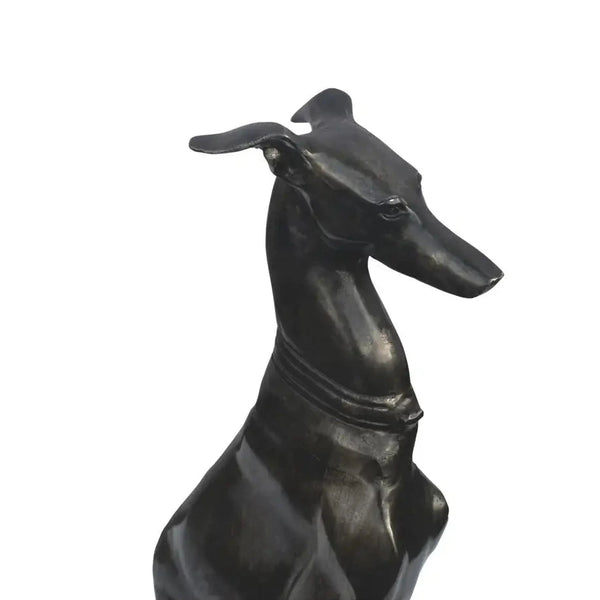 Black Cast Aluminum Dog Sculpture