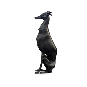 Black Cast Aluminum Dog Sculpture