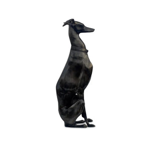 Black Cast Aluminum Dog Sculpture