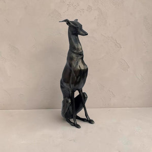 Black Cast Aluminum Dog Sculpture