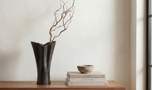 Yeri Cast Aluminum Vase Black