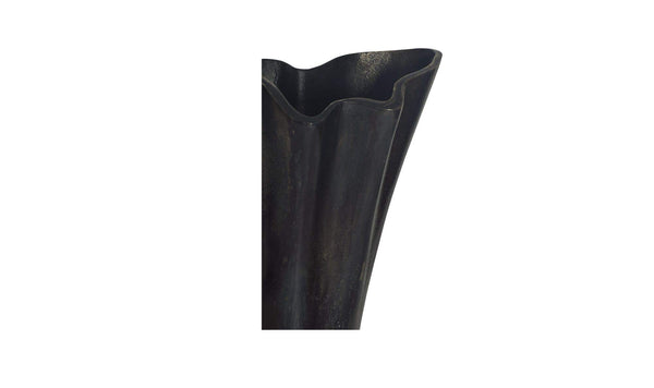 Yeri Cast Aluminum Vase Black