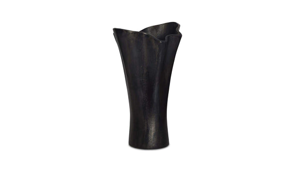 Yeri Cast Aluminum Vase Black