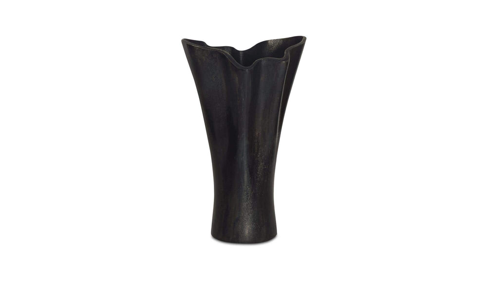 Yeri Cast Aluminum Vase Black