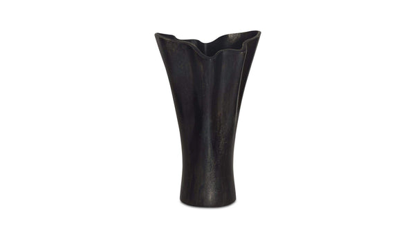 Yeri Cast Aluminum Vase Black