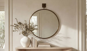 Cameo Mirror Aged Brass