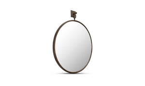 Cameo Mirror Aged Brass
