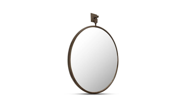 Cameo Mirror Aged Brass