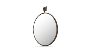 Cameo Mirror Aged Brass