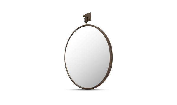Cameo Mirror Aged Brass