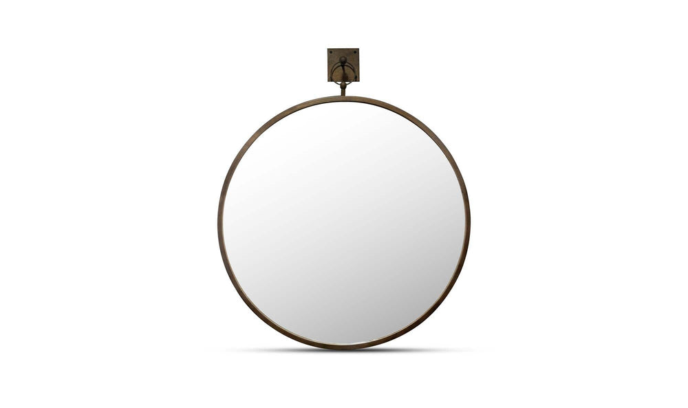 Cameo Mirror Aged Brass