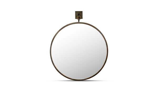 Cameo Mirror Aged Brass