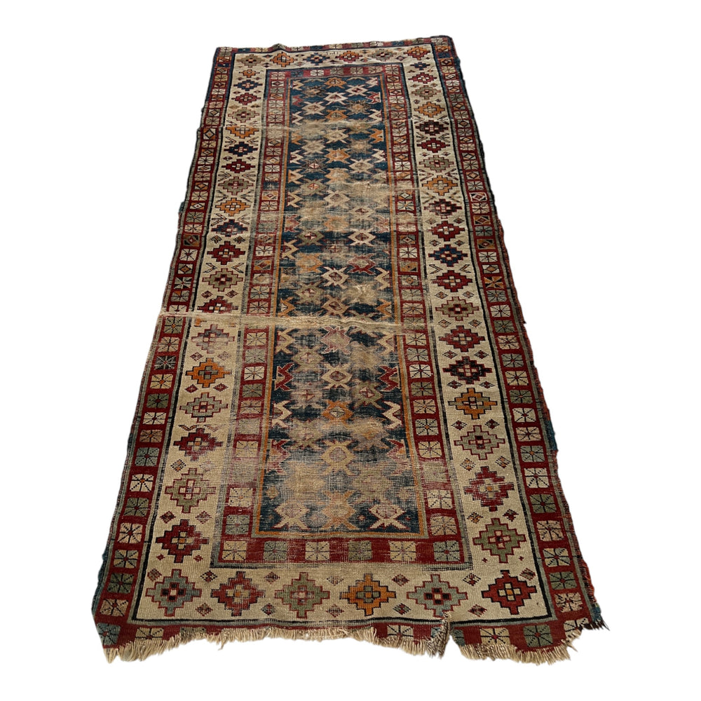 Antique Caucasian Runner • 7'3" x 3'5"