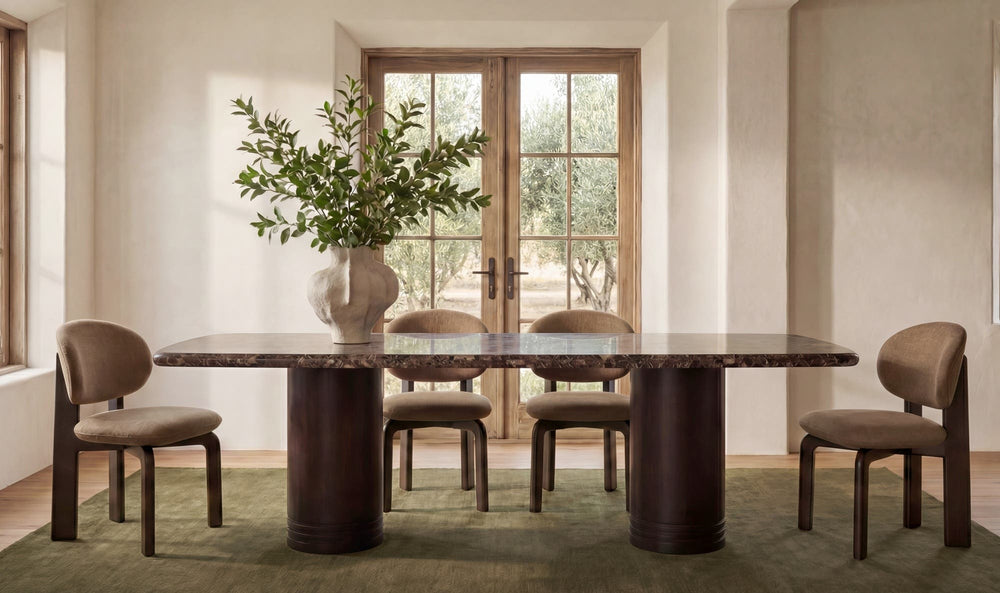 Daphne Dining Table Large Dark Emperador Marble