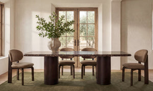 Daphne Dining Table Large Dark Emperador Marble