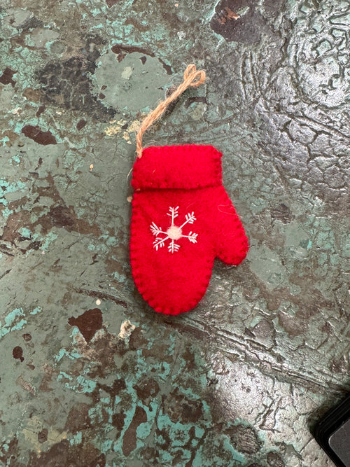 Red Mitten Ornament