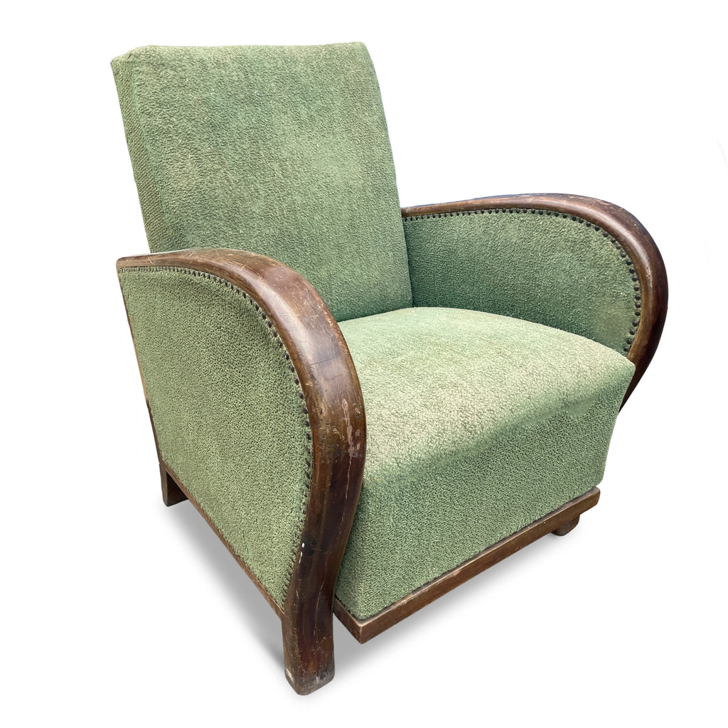 vintage green art deco chair