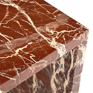 Rosso Levanto Marble Accent Table