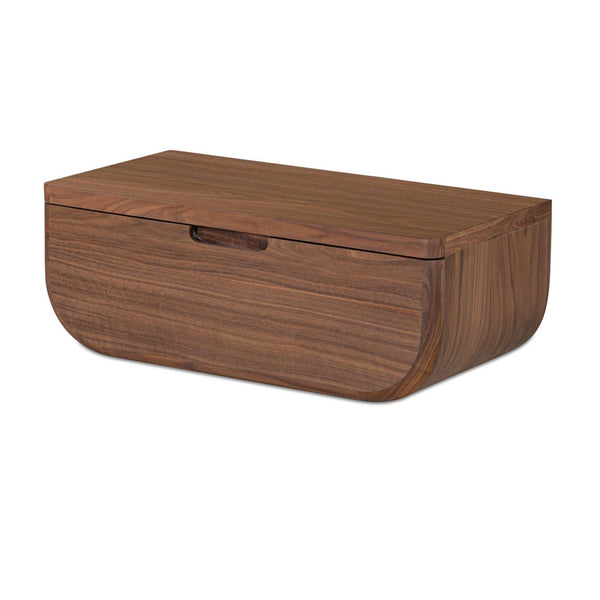 Hettie Floating Nightstand Dark Brown